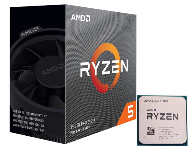 AMD Ryzen 5-3600, With Wraith Spire Cooler