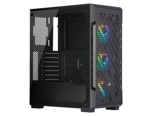Corsair iCUE 220T RGB Airflow Tempered Glass Mid-Tower Smart Case, Black