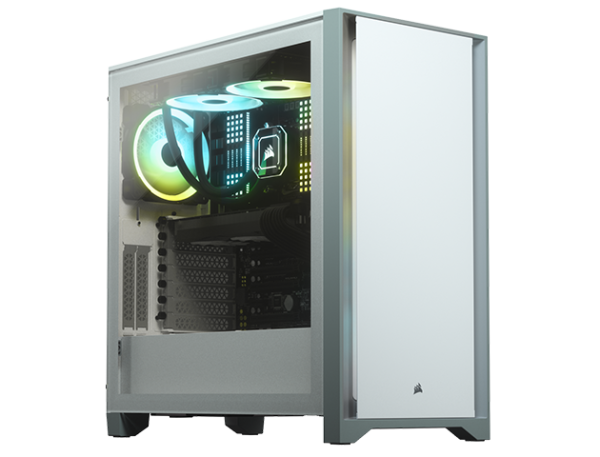 4000D Tempered Glass Mid-Tower, White