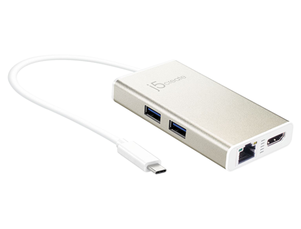 JCA374 USB Type-C Multi-Adapter HDMI, Ethernet, USB 3.0 Hub, PD 2.0