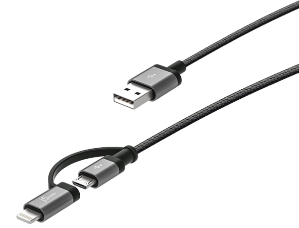 JML11B Micro-USB Cable with Lightning Adapter (2-in-1)