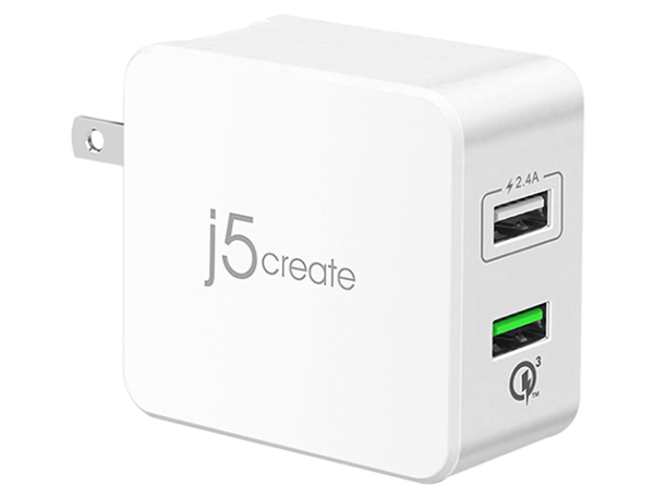 JUP20 30W QC 3.0 USB 2-Port Charger