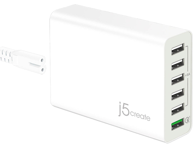 JUP60 60W QC 3.0 USB 6-Port Charger